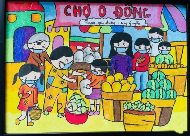 Vẽ tranh vững tin Việt Nam về chợ 0 đồng