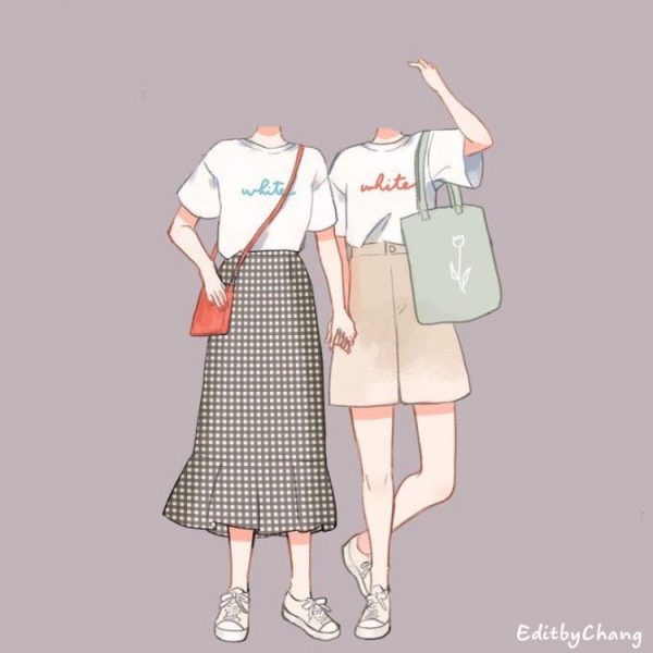 Ảnh ghép mặt đôi bạn thân