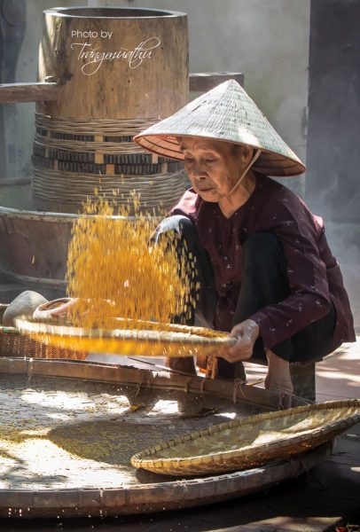 Ảnh làng quê Việt Nam nơi bà nội làm việc
