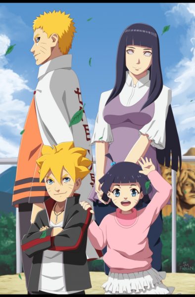 ảnh Naruto và Hinata chụp ảnh gia đình