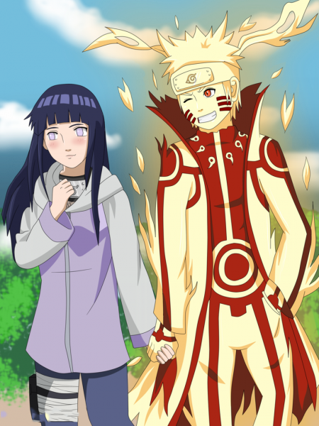 ảnh Naruto và Hinata phong cách phượng hoàng lửa