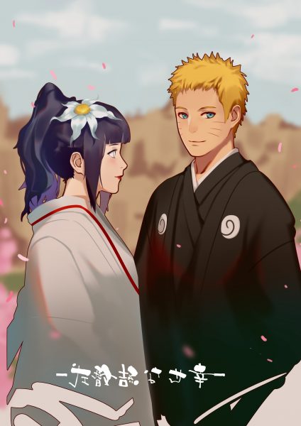 ảnh Naruto và Hinata tuổi trưởng thành trong kimono