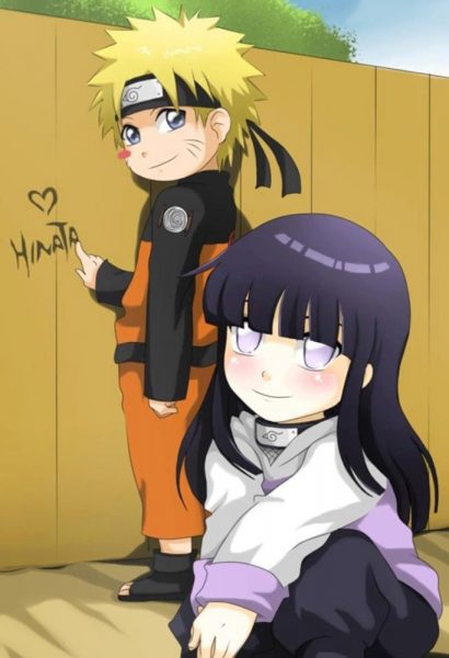 ảnh Naruto vs Hinata thời còn nhỏ