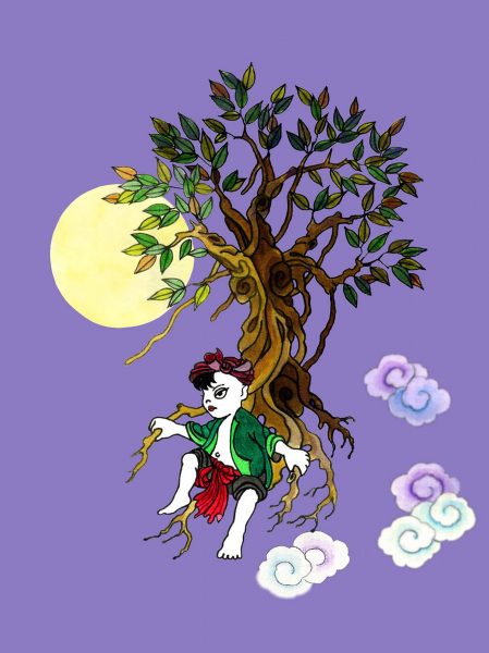 Ảnh trung thu chú cuội ngồi cây đa