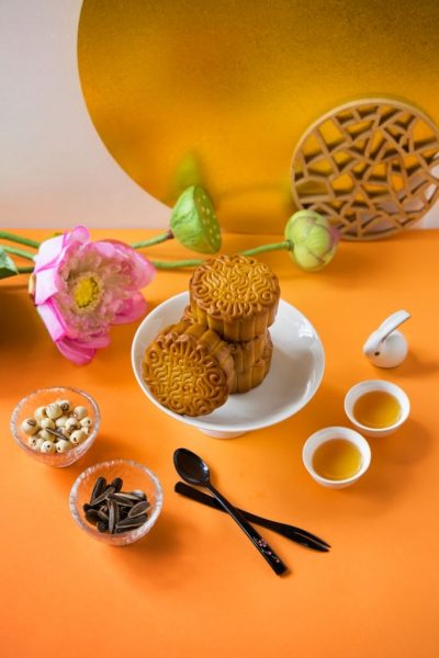 Ảnh trung thu cỗ bánh đêm trăng