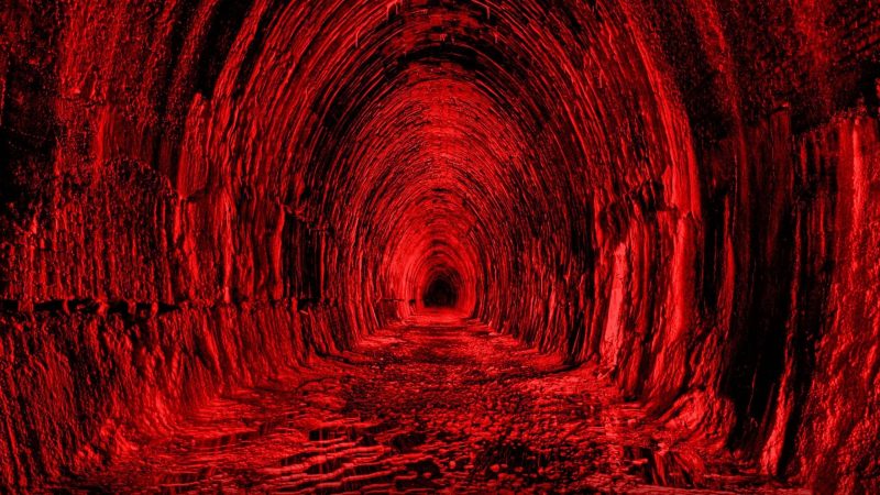 background đỏ đường hầm