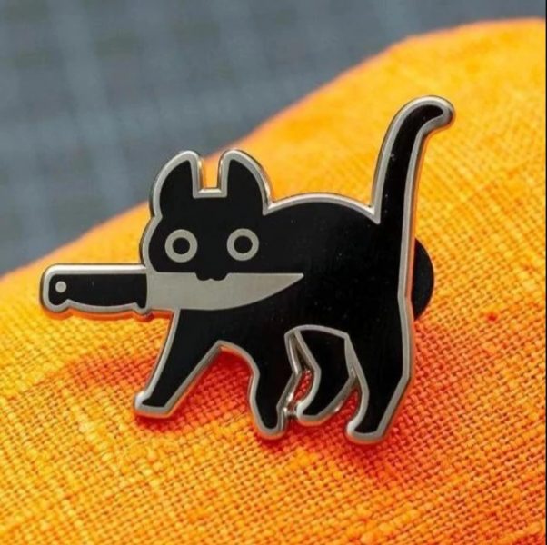 hình ảnh mèo cầm dao sticker cute