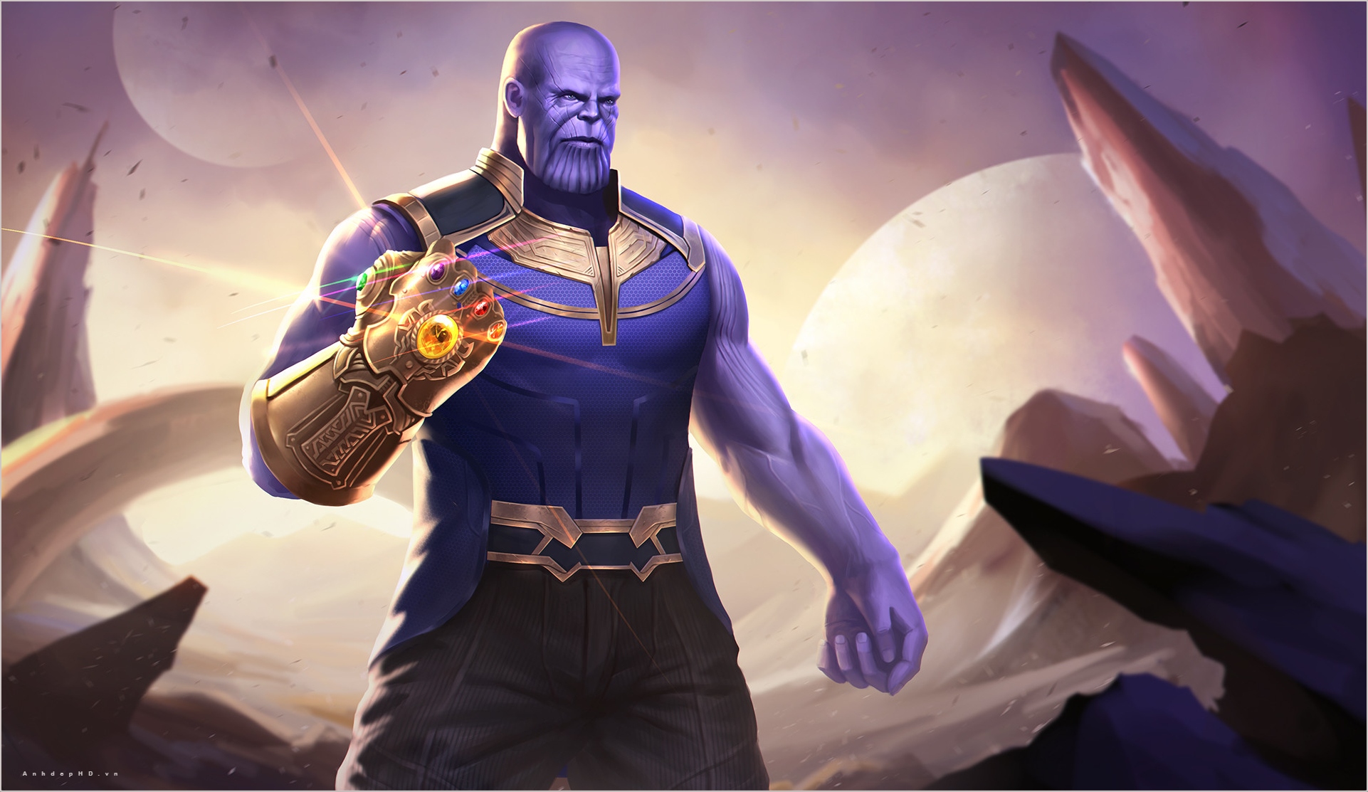 Thanos Vs Avengers 4K tải xuống hình nền