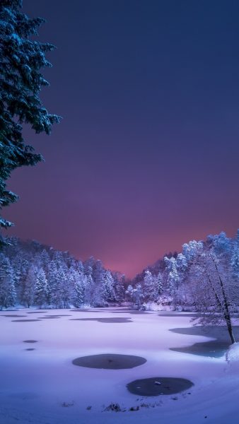 Bilder von fallendem Schnee als Handy-Hintergrundbild