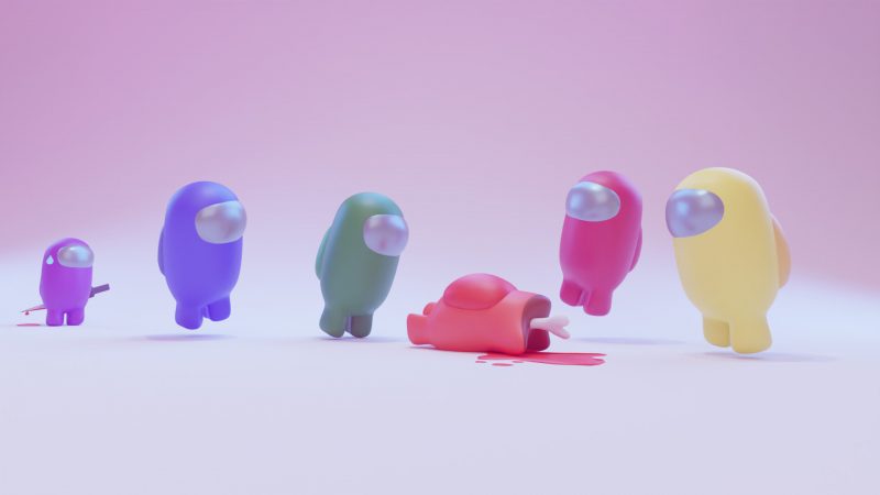 Hình nền Among Us 3D cho máy tính