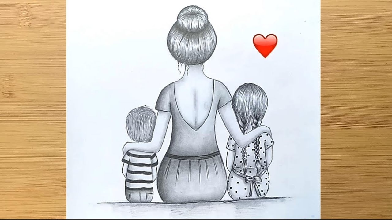 Vẽ Mẹ Và Con Từng Bước Đơn Giãn Và Dễ Nhất Draw Mother and Baby  YouTube