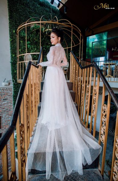 Mẫu áo dài cưới 2022