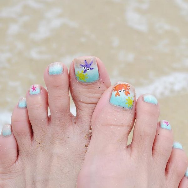 Mẫu nail chân đẹp siêu lạ