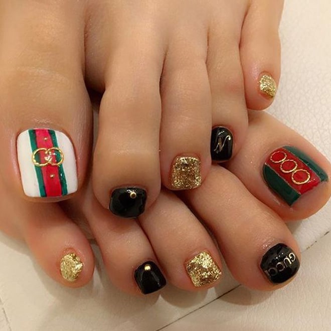 100 Nail Gucci mẫu nail từ thương hiệu Gucci khiến chị em mê mẩn  Gucci  nails Luxury nails Wow nails