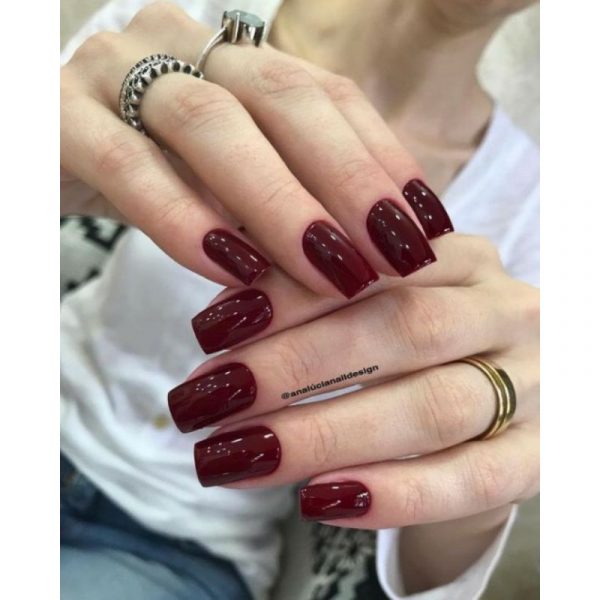 Nail màu đỏ đất đẹp