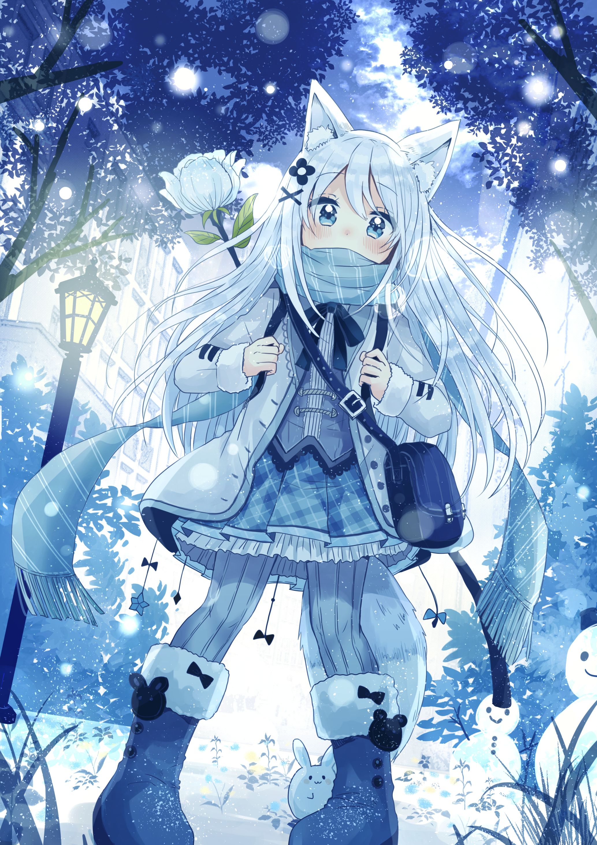 Cảm nhận được không khí se lạnh, gió heo may trong hình nền anime mùa đông đang chờ đón bạn. Cùng đắm chìm trong vẻ đẹp tuyết rơi và khung cảnh lộng lẫy của mùa đông qua hình nền anime này nhé!