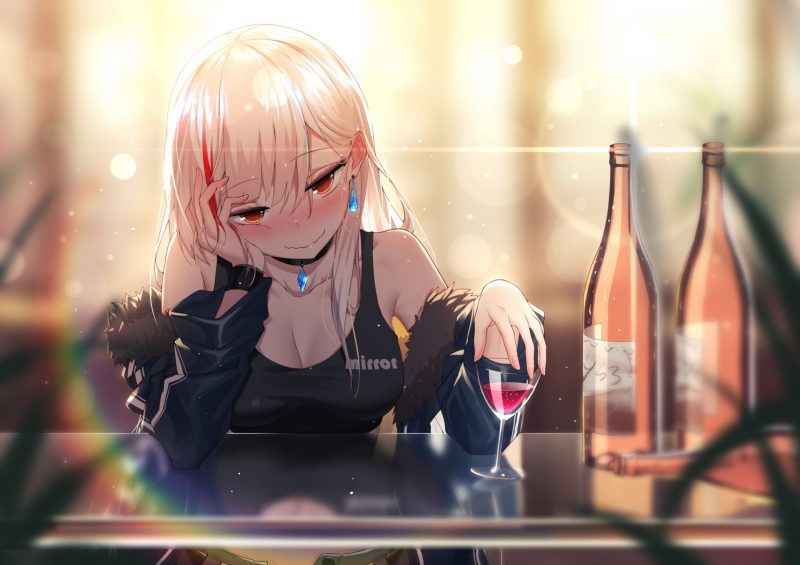 ảnh nhậu bên ly rượu đỏ