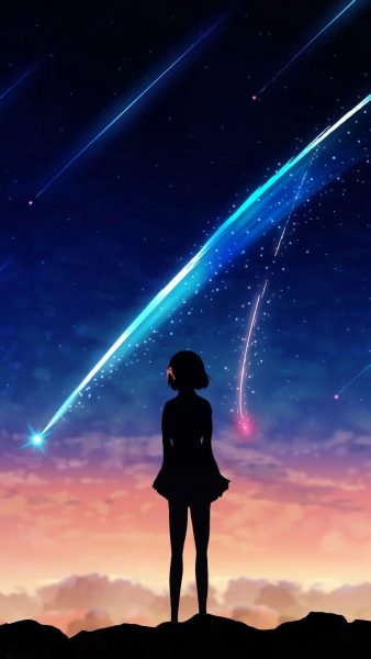 hình bầu trời đêm anime đẹp, huyền ảo nhất