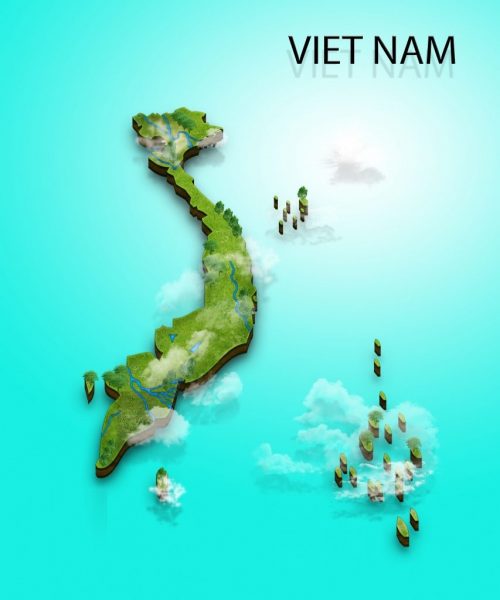 Việt Nam-Kartentapete 3d