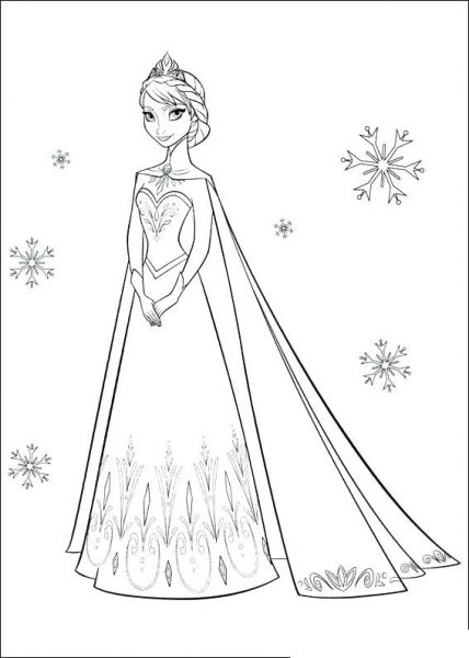 Tải hình vẽ công chúa Elsa
