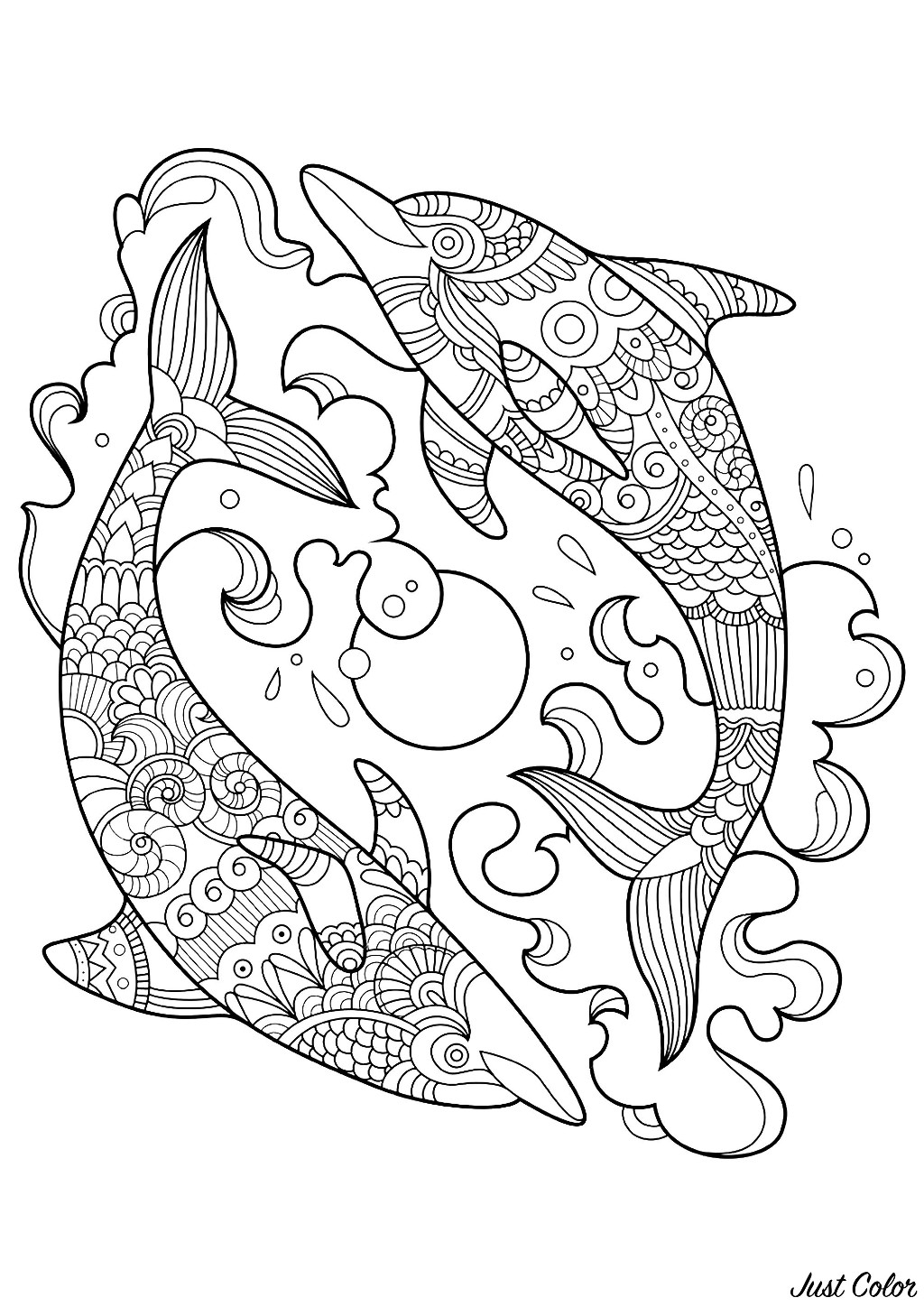 Cá Heo Hoạt Hình Dễ Thương Trang Tô Màu Hình minh họa Sẵn có  Tải xuống  Hình ảnh Ngay bây giờ  Cá heo Tô màu Vector  iStock