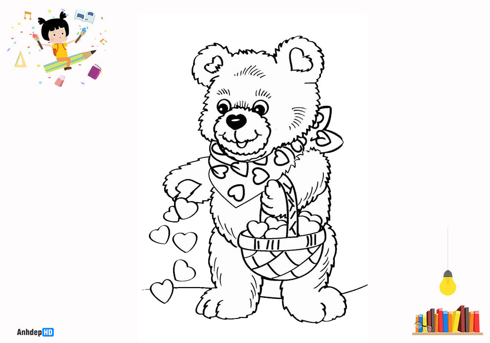 Tải miễn phí 101 tranh tô màu Con gấu trúc cho bé