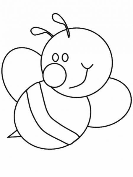 Trang màu với một con ong đang ngủ