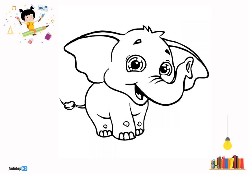 Hướng dẫn vẽ con voi với 6 bước đơn giản Ảnh  video hướng dẫn