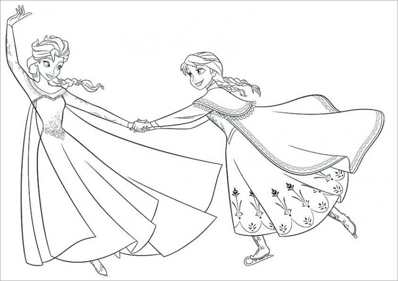 Tranh tô màu công chúa Elsa đang khiêu vũ