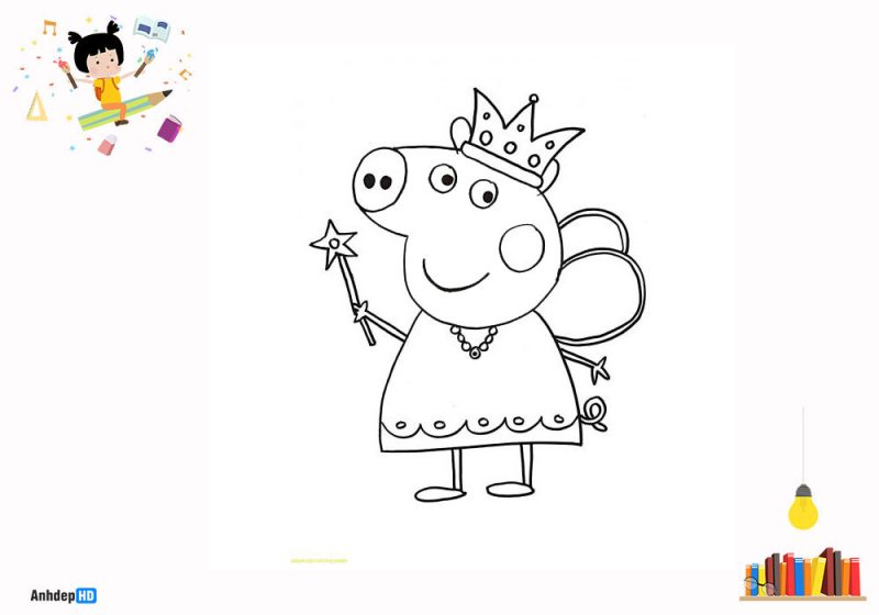 Bộ sưu tập tranh tô màu heo Peppa dễ thương cho bé  YeuTreNet