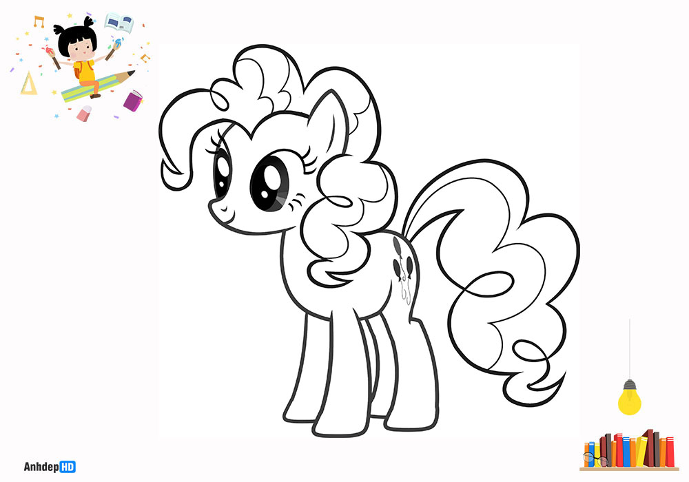 Tranh Tô Màu Pony Xinh Đẹp, Cute Giúp Bé Phát Triển Tư Duy
