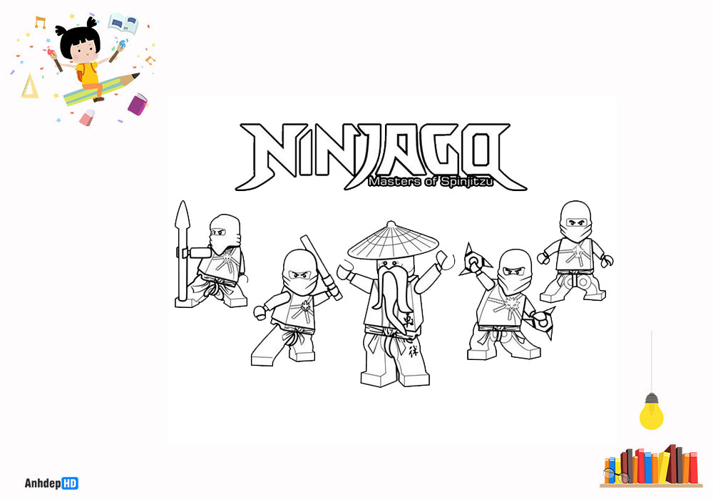 Tranh tô màu Ninjago