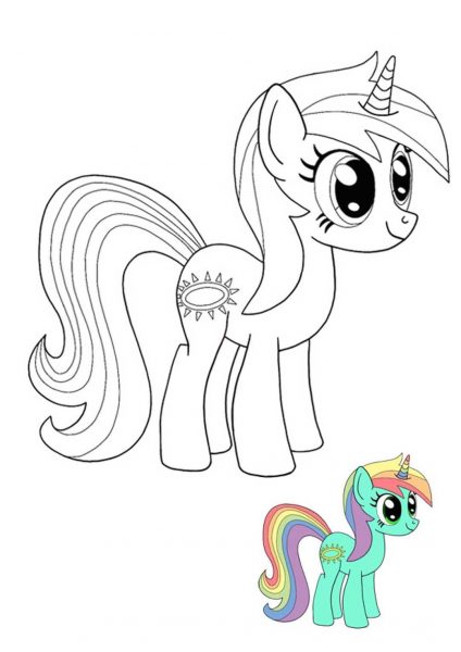 Tranh Tô Màu Pony Xinh Đẹp, Cute Giúp Bé Phát Triển Tư Duy