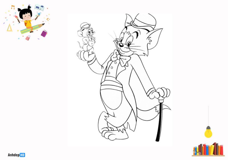 [Hướng dẫn] 102+ Tranh Tô Màu Tom Và Jerry Đẹp Vui Nhộn, Hài Dễ Thương