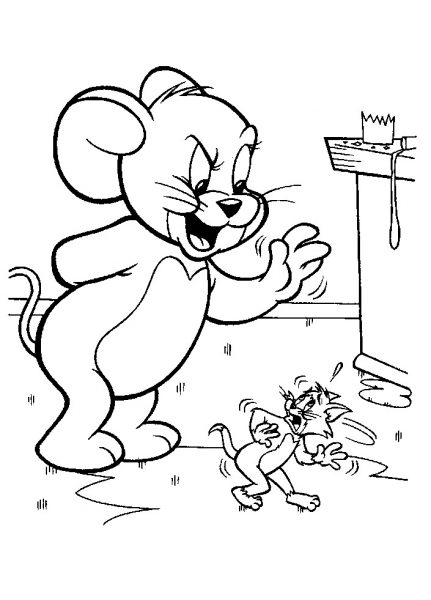 Tranh tô màu Tom và Jerry khổng lồ
