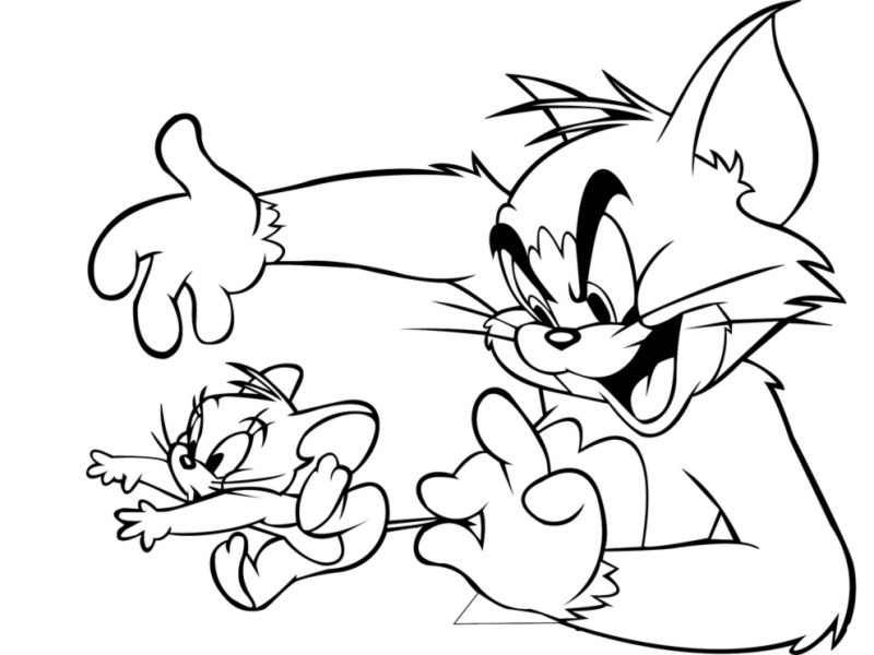 Tô màu Tom và Jerry đuổi bắt nhau