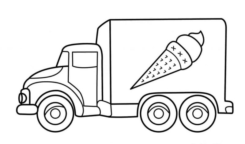tranh tô màu xe tải