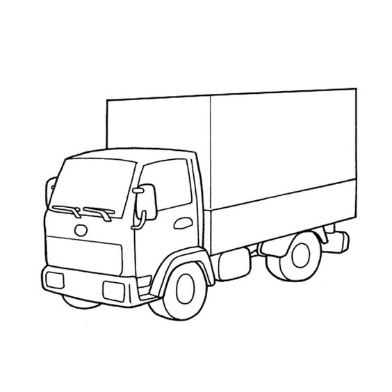tranh tô màu siêu xe tải