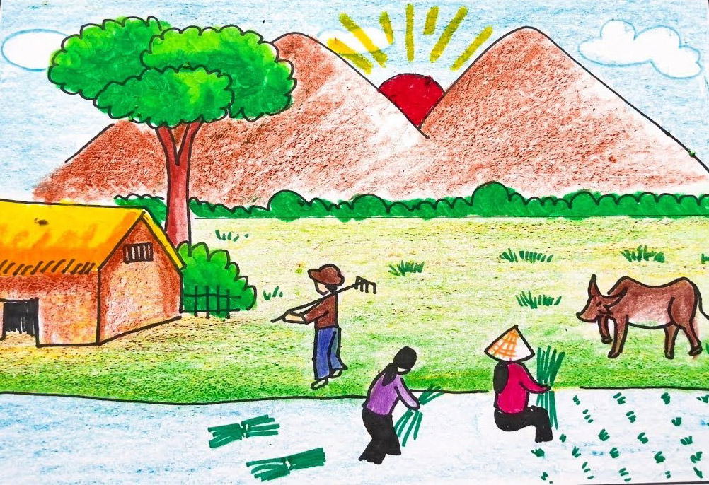 Bức tranh tô màu Bác Nông Dân Gặt Lúa là một tác phẩm nghệ thuật tuyệt vời, đầy nghị lực và sức sống. Với những nốt màu sặc sỡ và những nét vẽ chân thật, bức tranh sẽ đưa bạn đến cuộc sống của người nông dân, một cuộc sống đầy nhân văn và đáng khâm phục.