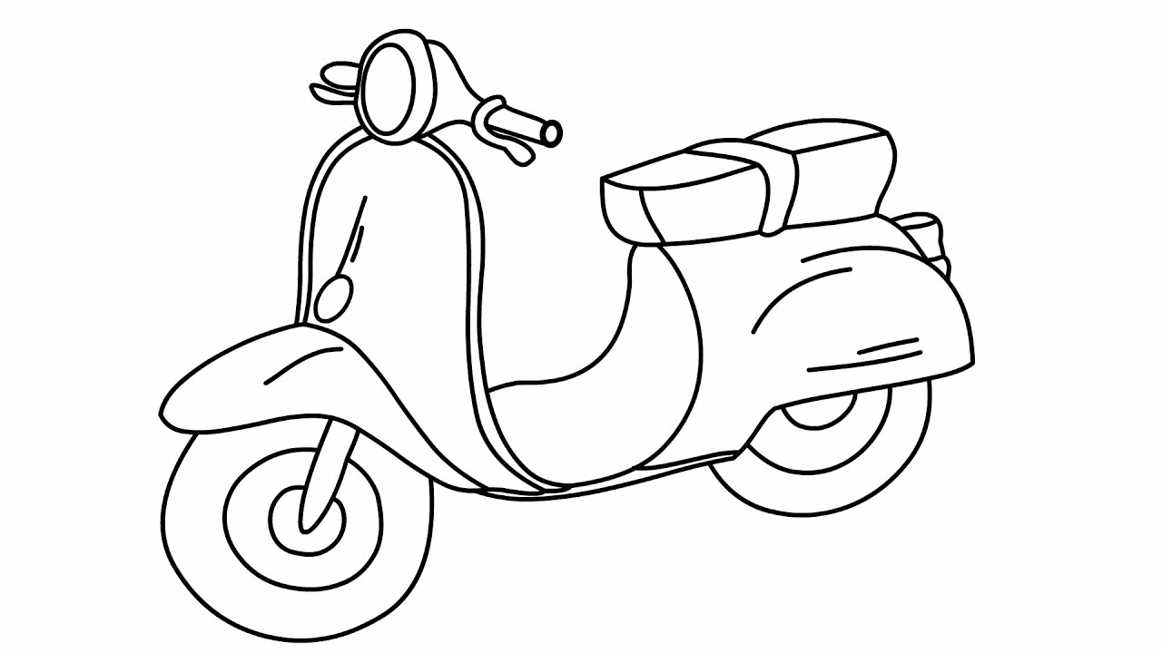Tổng hợp mẫu tranh tô màu moto  xe máy cho bé trai đẹp nhất  Xetreem