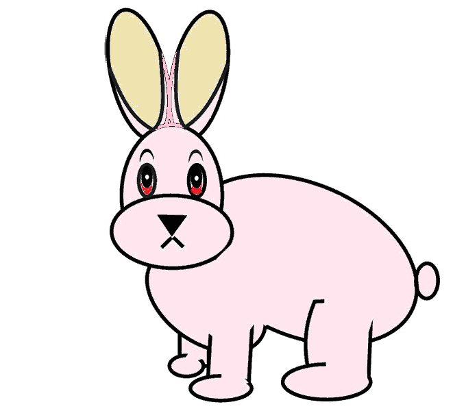 cách vẽ con vật con thỏ hoàn chỉnh