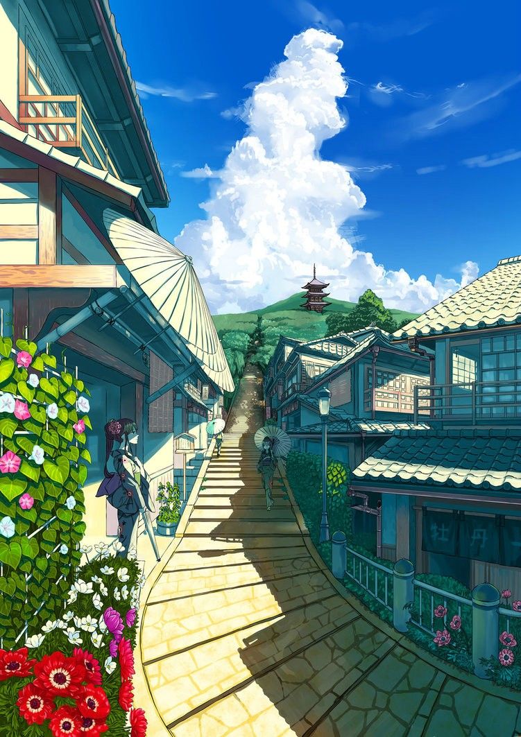 Tổng hợp hình nền anime phong cảnh tuyệt đẹp FullHD cho máy tính