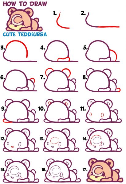hình vẽ chibi con gấu