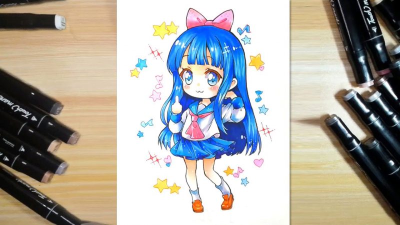 hình vẽ chibi học sinh