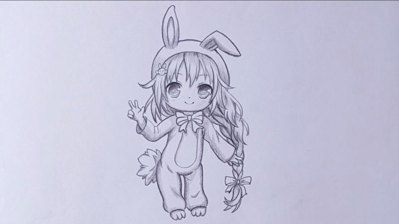 hình vẽ chibi người thỏ