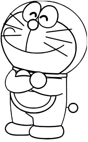 Hình vẽ doraemon đứng khoanh tay