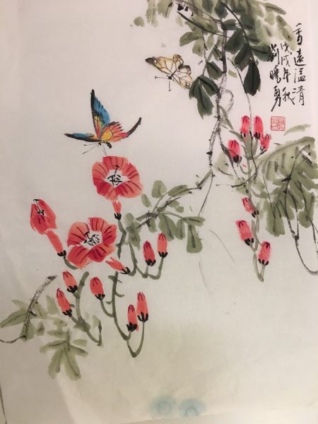 Những bức tranh cũ về hoa và bướm