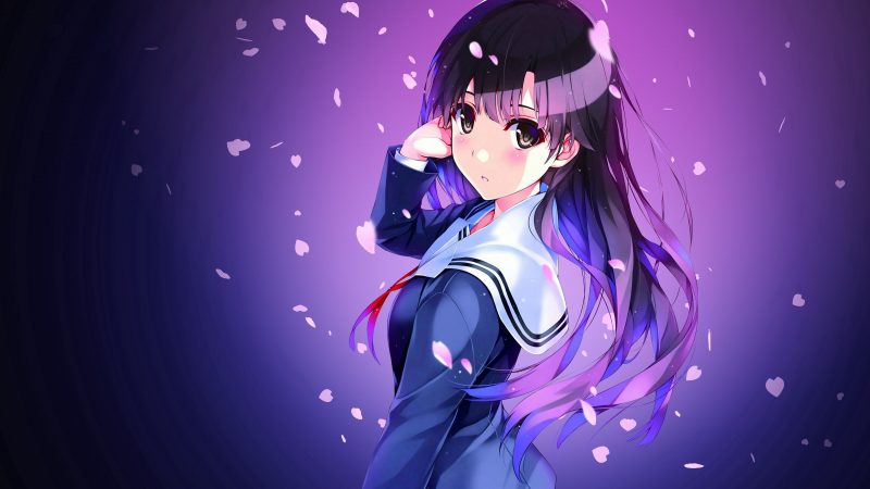 Hình nền 4K anime tóc đen
