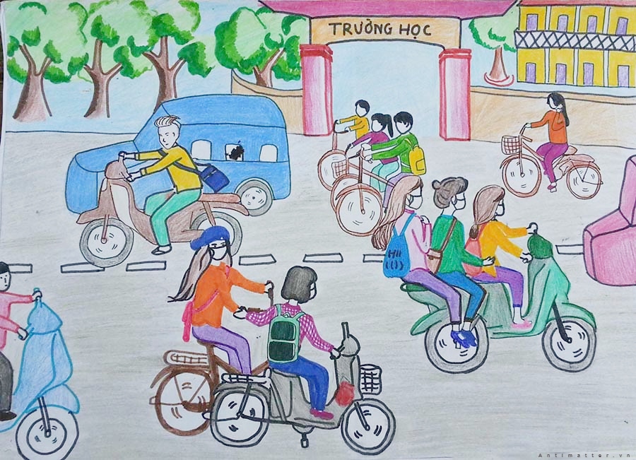 Vẽ tranh an toàn giao thông dễ đẹp và ý nghĩa 2022  Networks Business  Online Việt Nam  International VH2