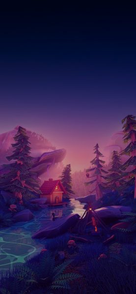 Ảnh avatar chill nhà trong rừng